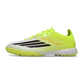 Botas de fútbol Adidas F50 Elite TF Society blancas y amarillas
